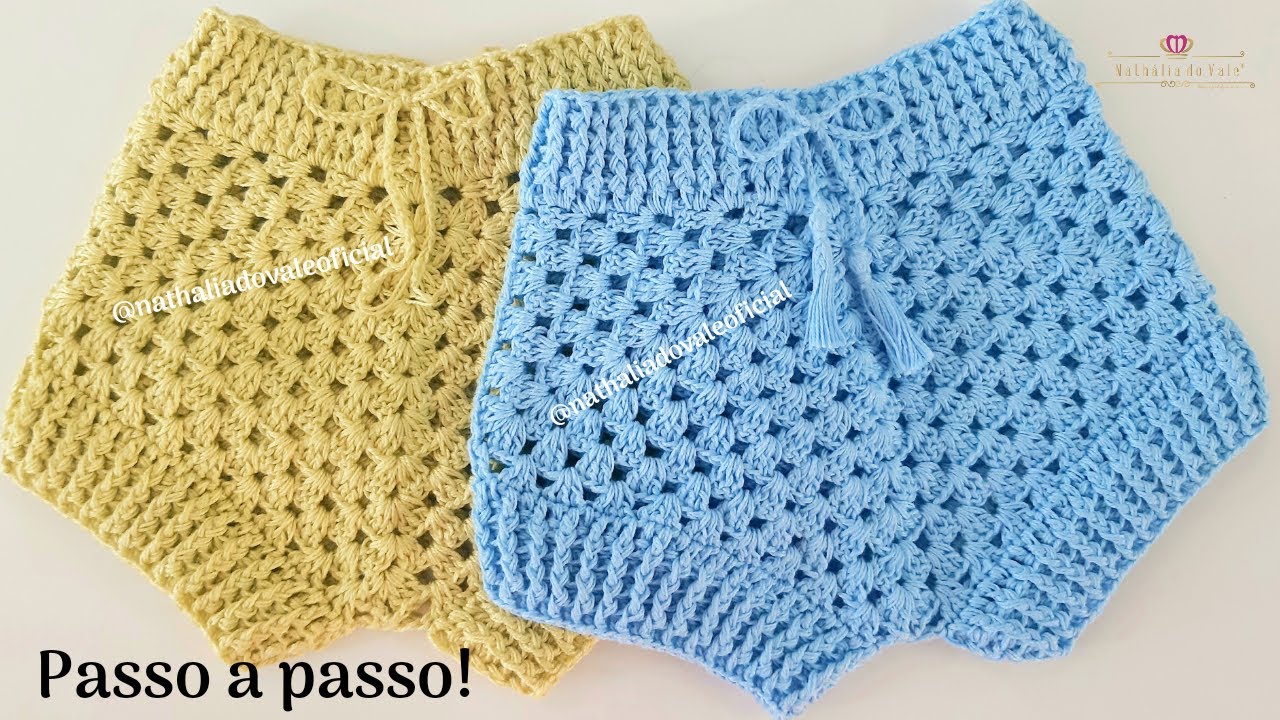 SHORT DE CROCHÊ INFANTIL | SHORT INFANTIL DE CROCHÊ | Short de Crochê masculino