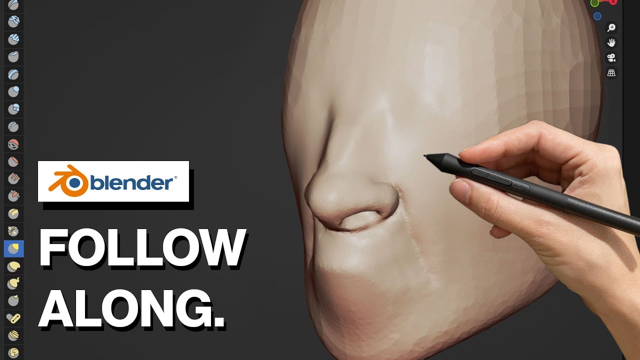 Как вылепить нос в Blender | Следуйте инструкциям