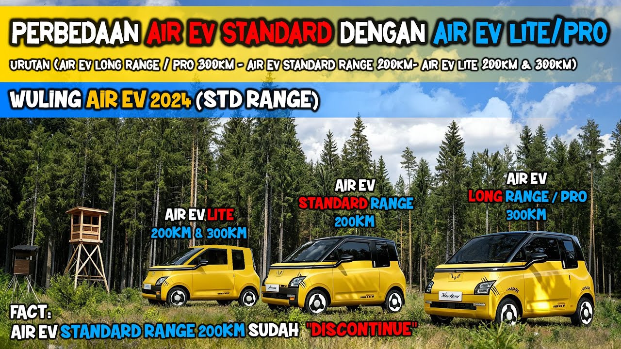 PERBEDAAN WULING AIR EV STANDARD DENGAN LITE/PRO - WULING AIR EV STD