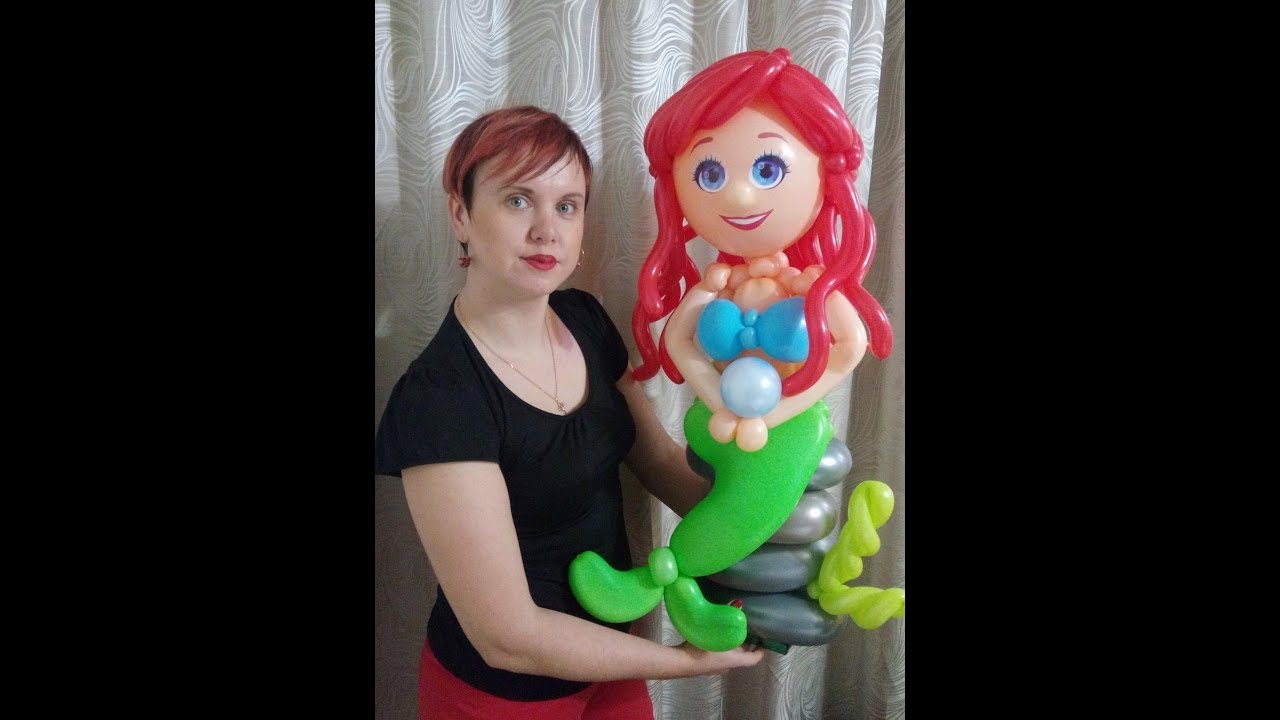 Русалка из шаров.  Mermaid of balloons.