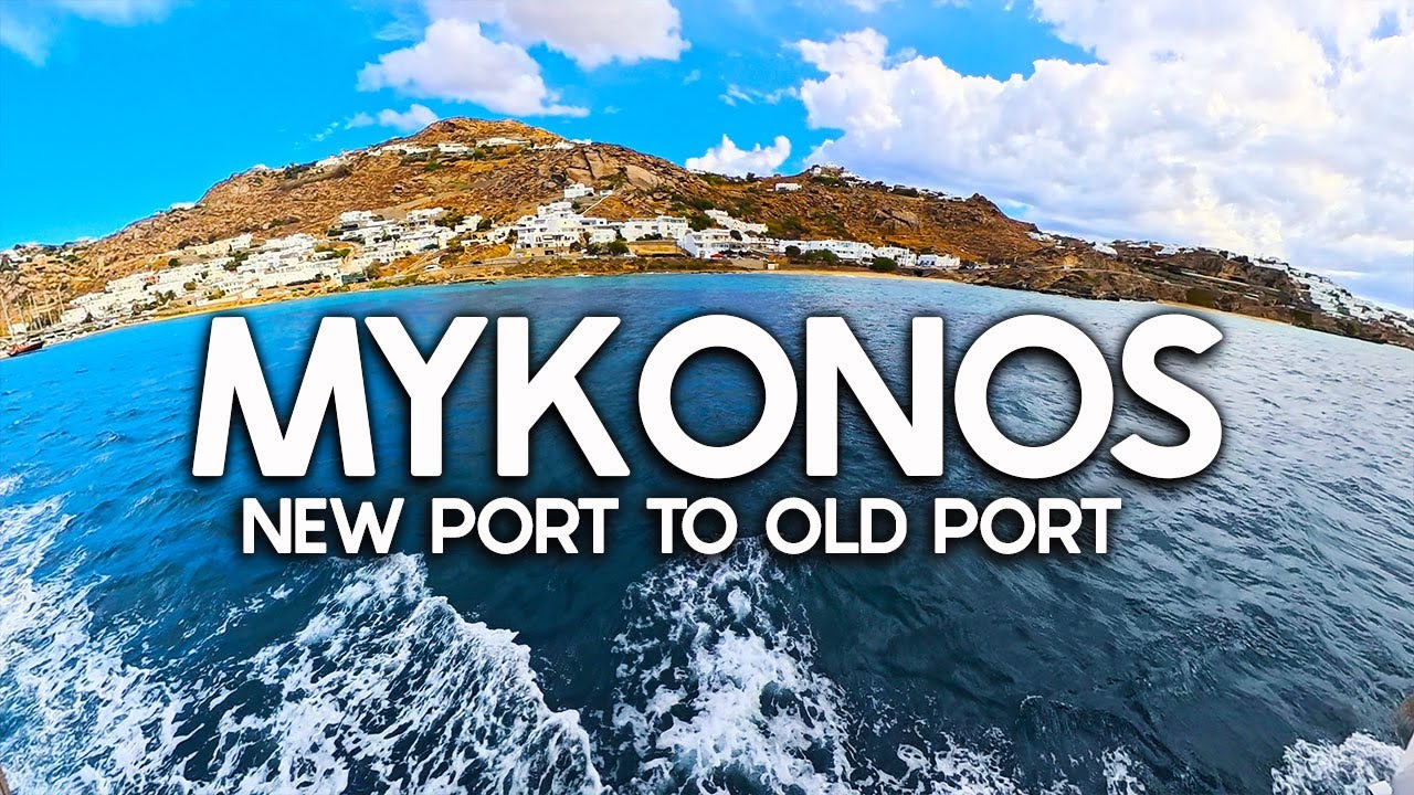 How To Get From Mykonos New Ferry Cruise Port To Old Town Port By Seabus Shuttle Greek Island Tour