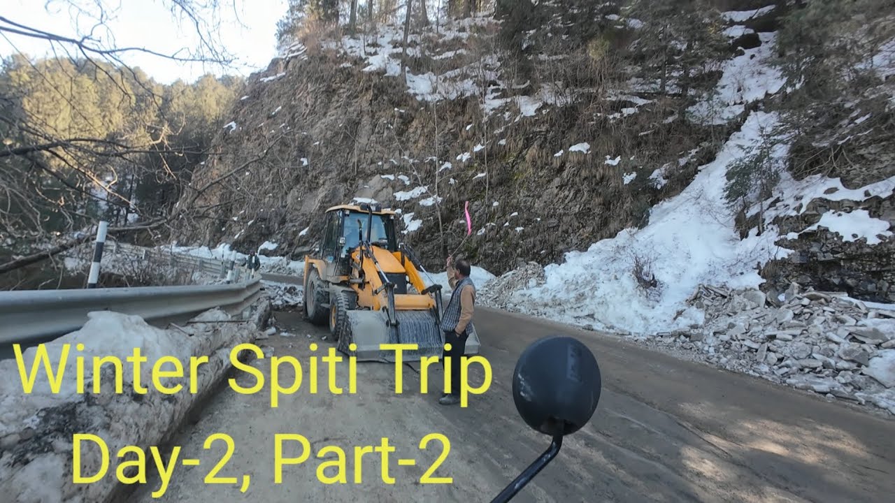 Bike फिसल गई बच गए/ winter spiti not for Child Game #minivlog #vlog #winterspiti -38