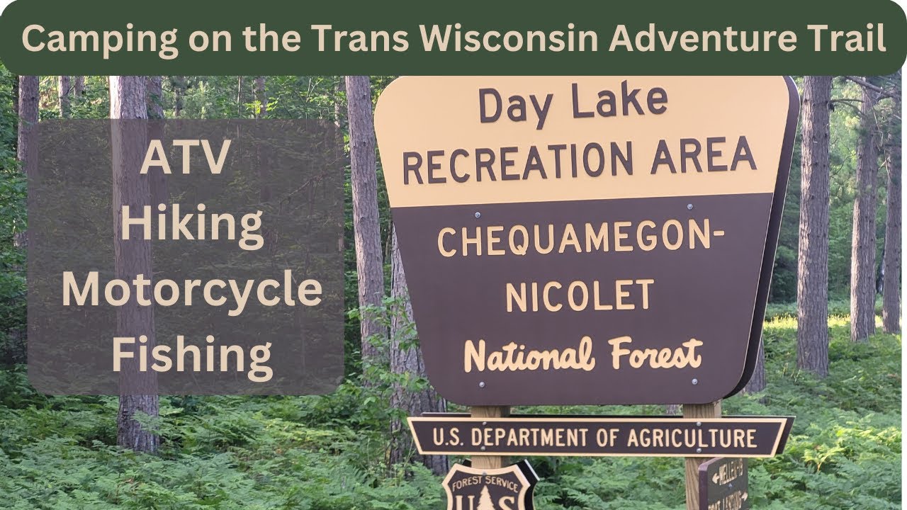 Day Lake Recreation Area Campground along the Trans Wisconsin Adventure Trail in our national forest