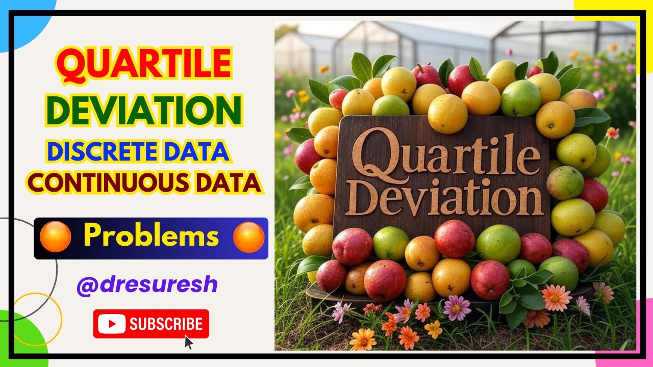 Quartile Deviation - Unit 1 - BioStatistics - 21MAB303T