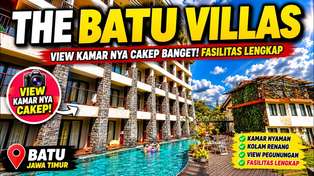 THE BATU HOTEL & VILLAS TERBARU - HOTEL STRATEGIS DI KOTA BATU KOLAMNYA ADA JACUZZI
