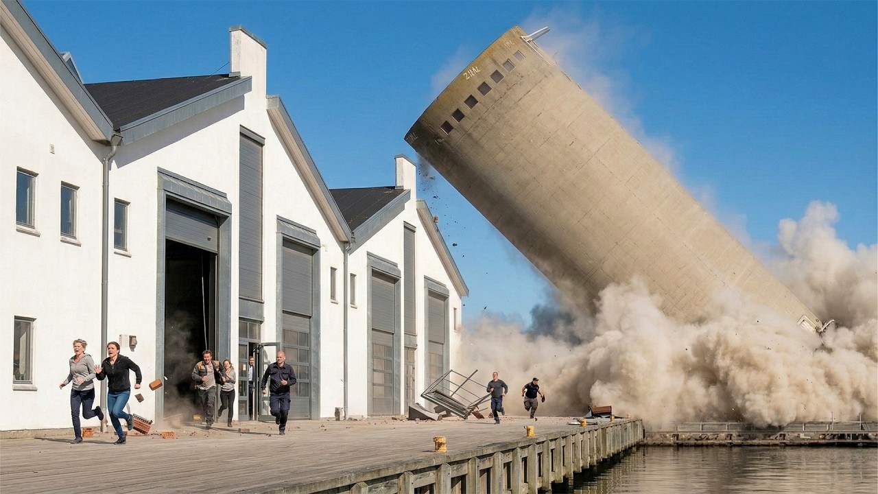 Demolition Idiots: Massive Silo & Water Tower Fall WRONG WAY | Dangerous Building Implosion #20