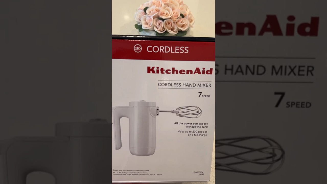 KitchenAid 7 Speed Cordless Hand Mixer (White) Unboxing
