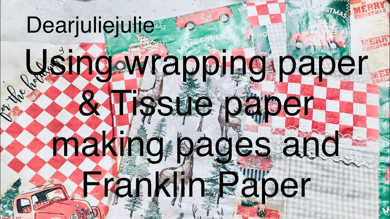 Using Wrapping paper, tissue paper to make pages for junk journals.  Franken paper too. #NDSCJJC