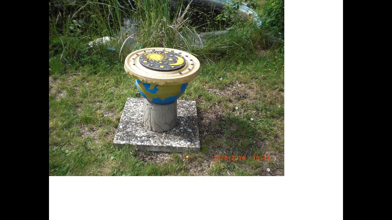 Beton giessen - DIY - Sonnenuhr Globus - Deko für den Garten - Making A Sundial