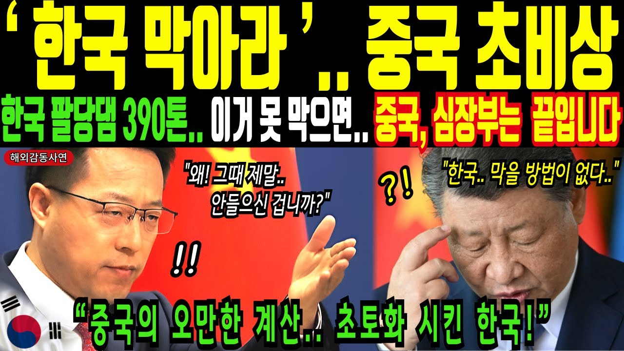 한국 팔당댐 390톤.. 중국 이거 못 막으면 끝입니다!ㅣ해외감동사연