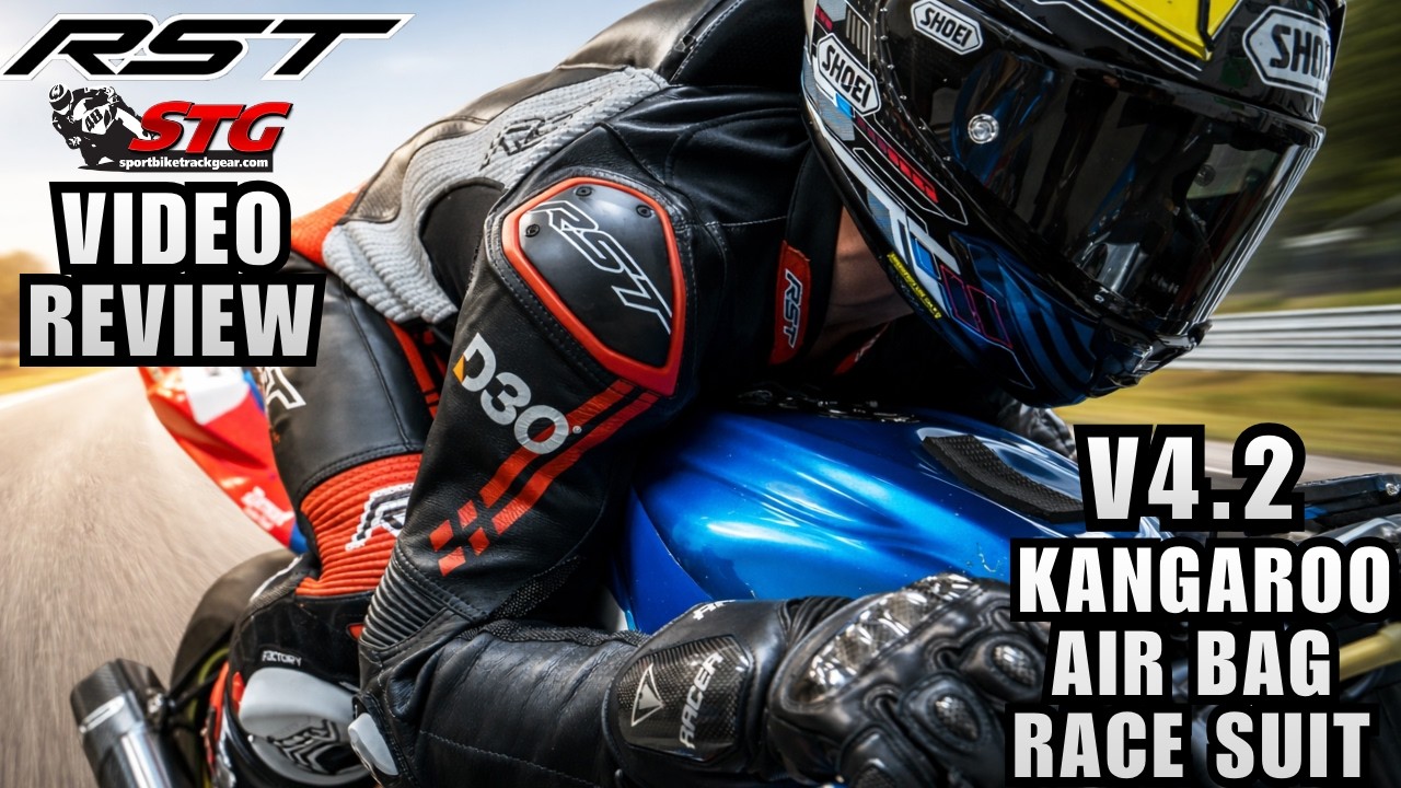 Обзор гоночного комбинезона RST V4.2 D3O Kangaroo Air Bag от SportbikeTrackGear.com