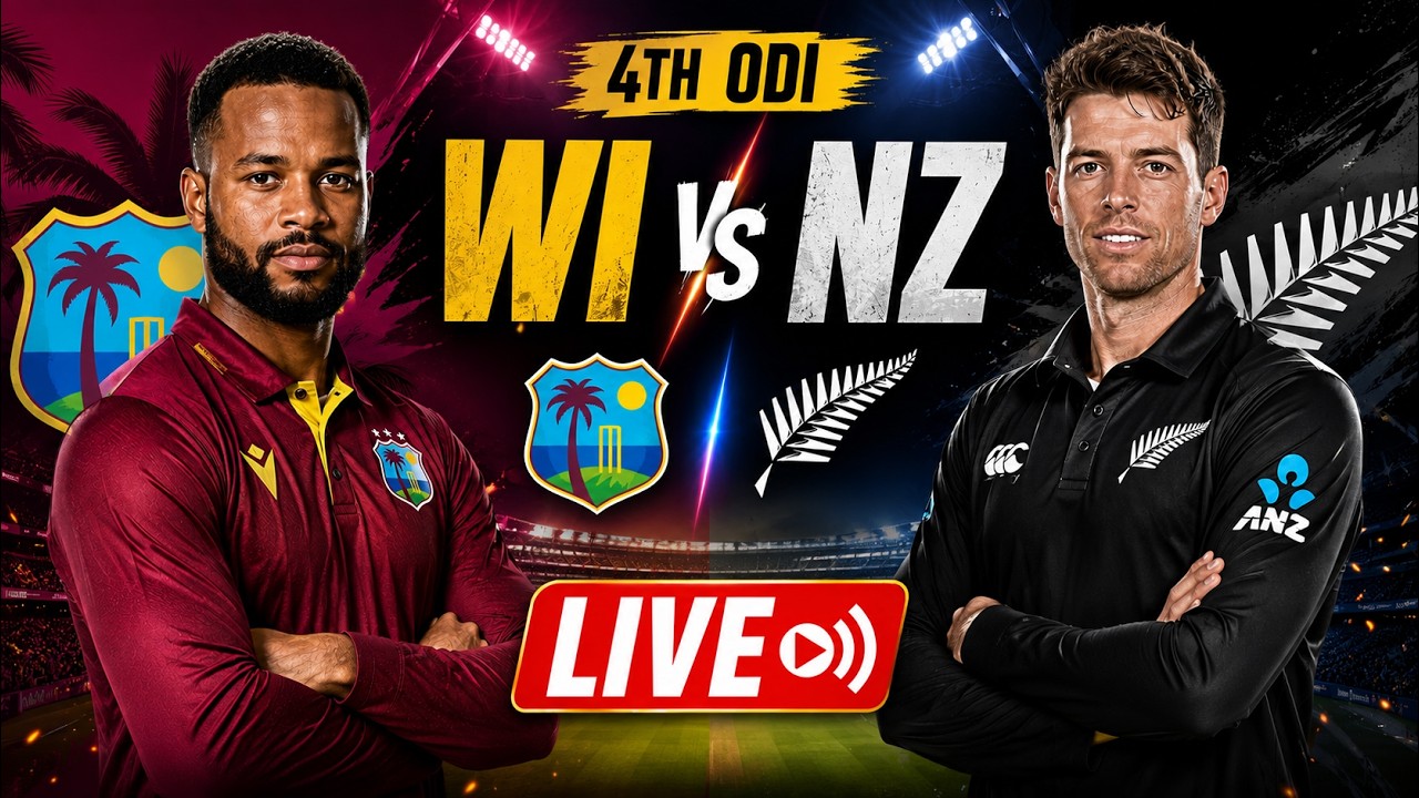 WI vs NZ LIVE | West Indies vs New Zealand 4th ODI Live | #westindies #newzealand