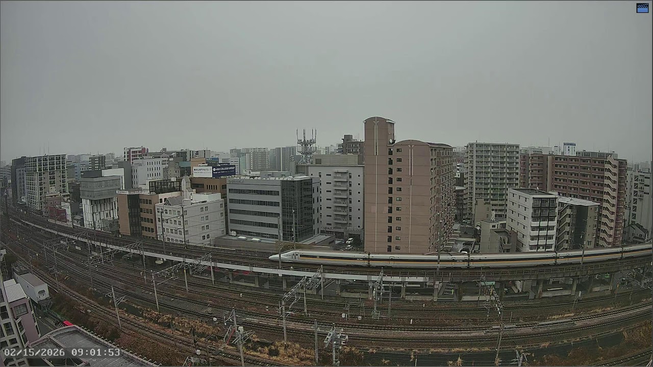 Live Cam: Hakata Station, Fukuoka, JP｜Shinkansen & Local JR Lines｜Night View｜Sunrise & Morning Sun