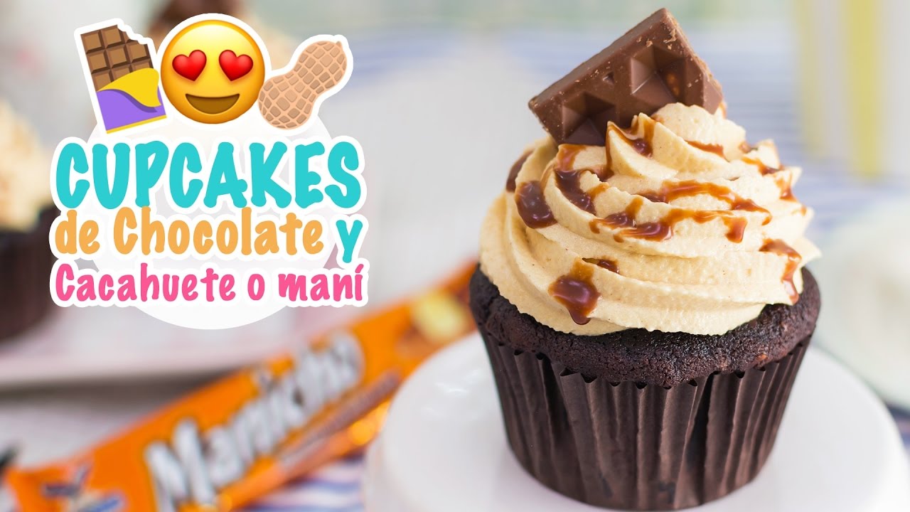 Cupcakes de chocolate y cacahuete o maní | Manicho | Quiero Cupcakes!