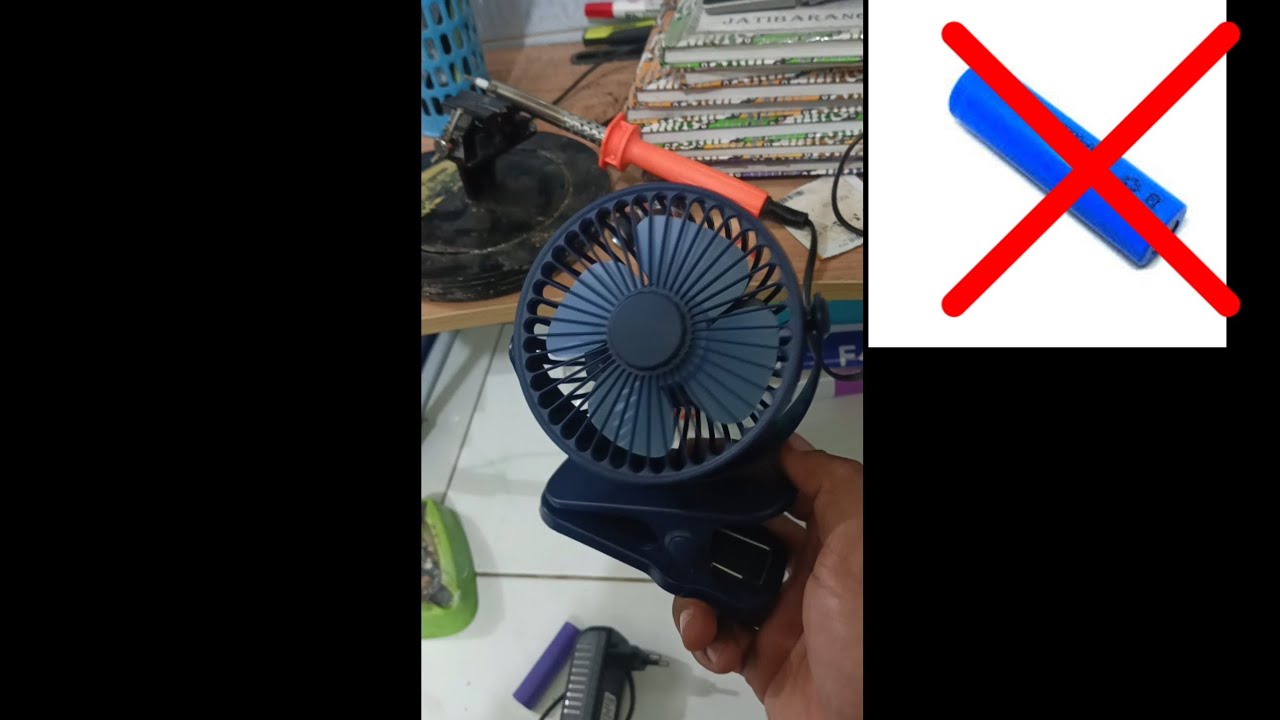 Cara Ubah Kipas Mini Baterai Jadi Langsung colok Ke listrik