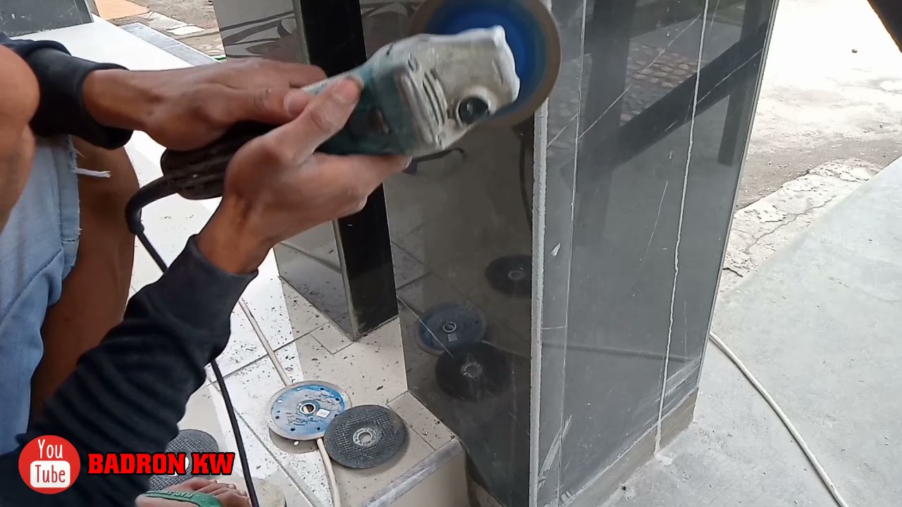 BEVEL GERANIT TIANG TERAS MANUAL | how to bevel granite terrace poles