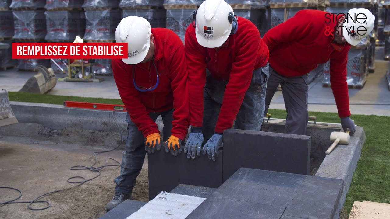 Pose Bordures de palissades  - Stone&Style by Ebema