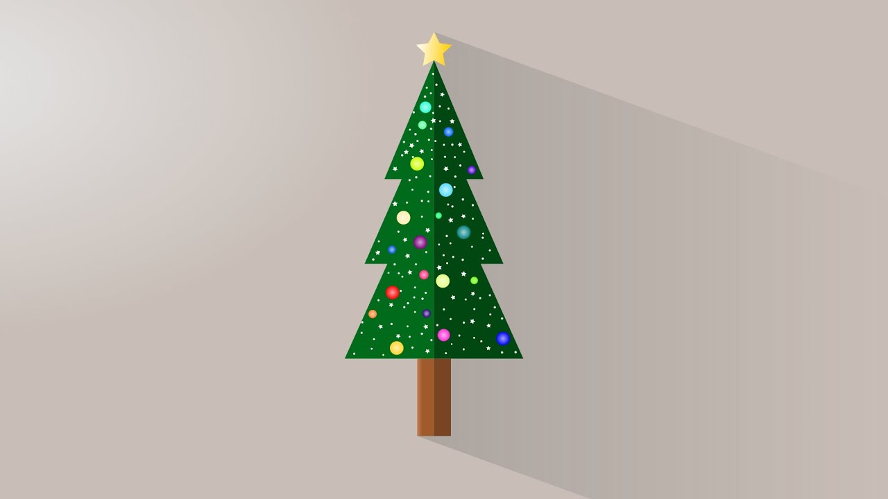 Векторная графика рождественской елки — урок по Inkscape.