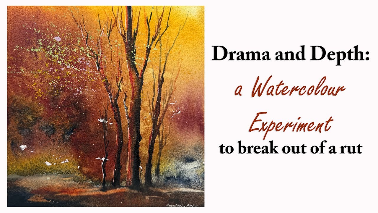 A Watercolour Experiment to Break Out of a Rut: Drama and Depth in a Landscape | Loose Style