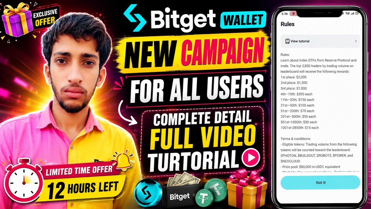 Bitget Wallet New Campaing For All Users 🤑 | How to Complete 🤔 Task Full Detailed Video Live 🔴 Demo 