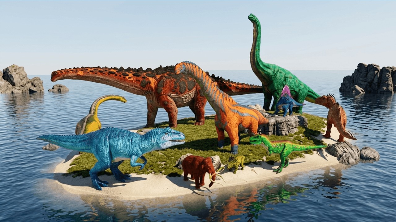 ALL DINOS - ONE ISLAND | Epic Experiment