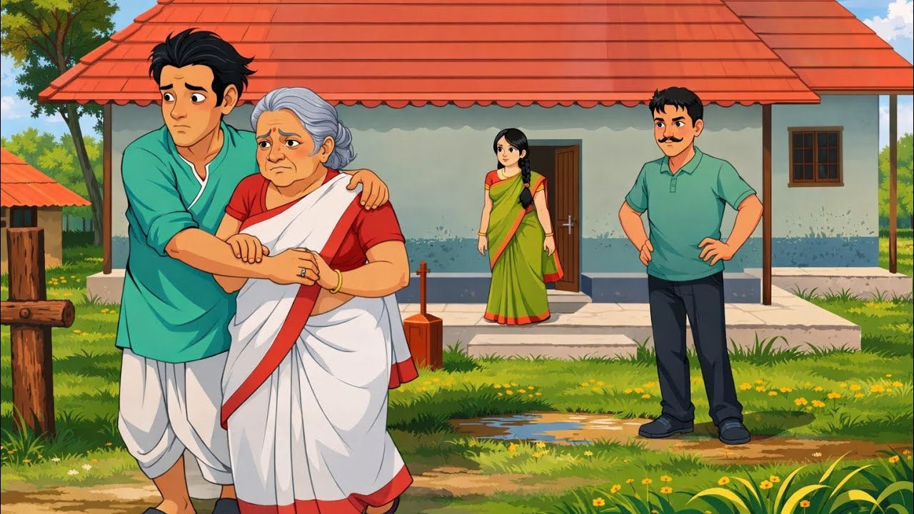 सौतेल बेटे का साथ। sautele bete ka sath। Hindi kahaniya।moral story।cartoon story।sas bahu ki kahani