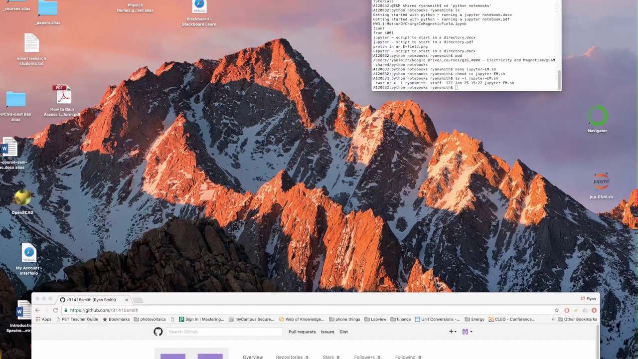 Creating a shell in mac OS X for opening jupyter (python notebooks) in a preferred directory