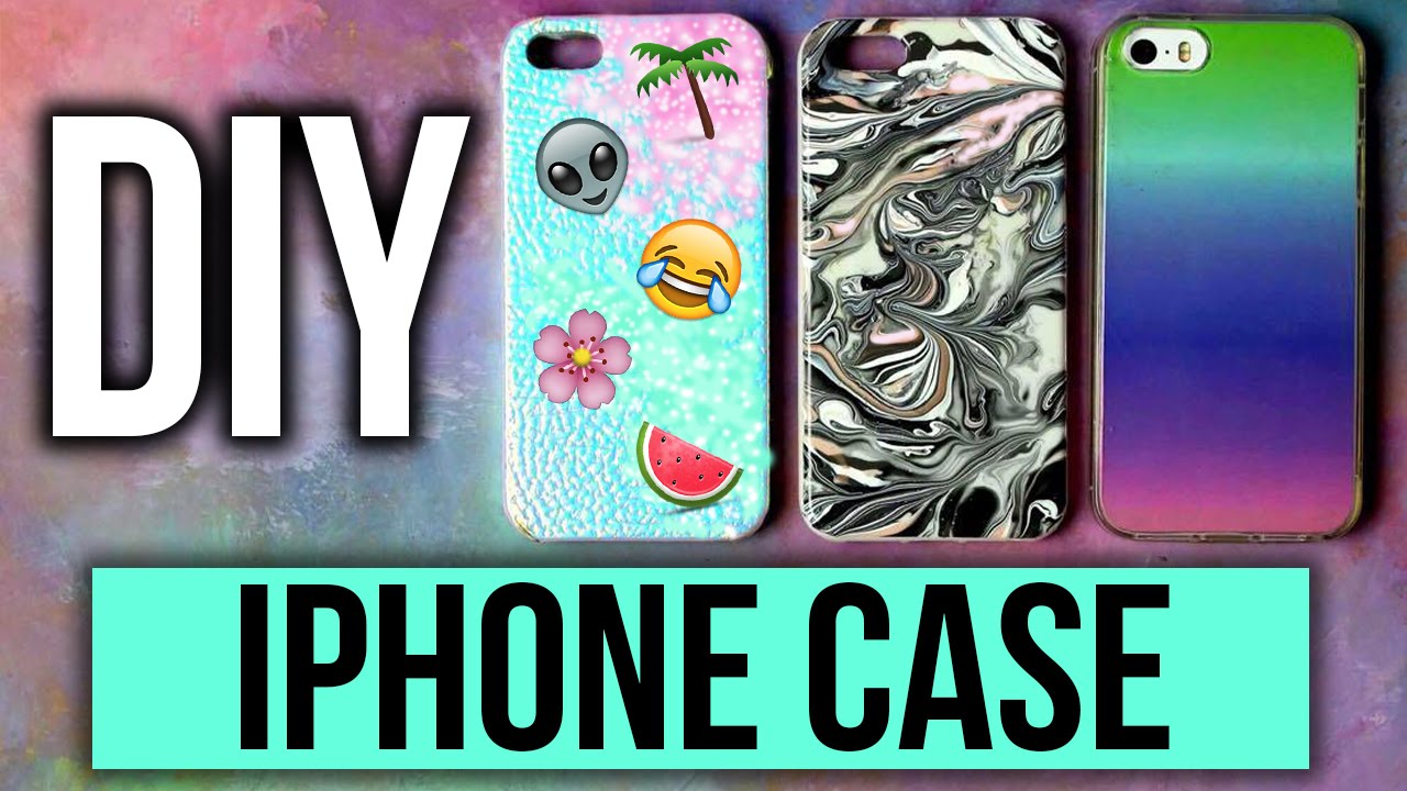 DIY PHONE CASE 😍 marmurowy, holograficzny, tęczowy