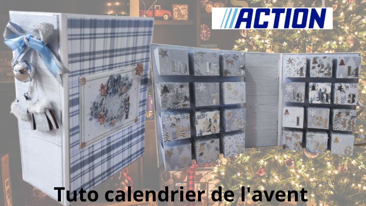 Tuto calendrier de l'avent avec plein de matériel action #noel #action #calendrierdelavent