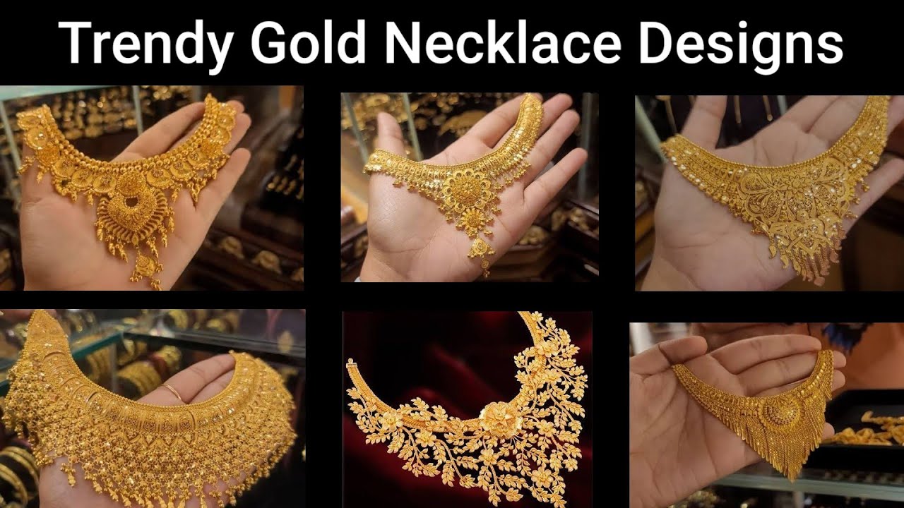 Trendy gold necklace designs | Latest gold necklace