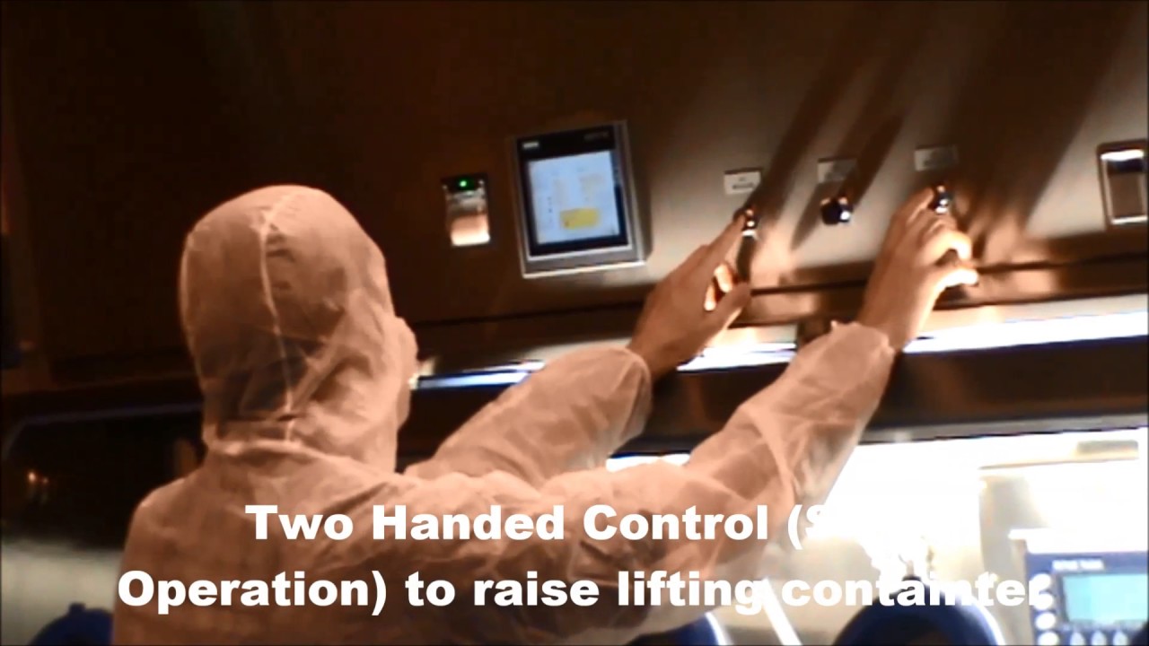 Factory Demo: Dispensing Isolator, Procedure for large product loading, drum and bag