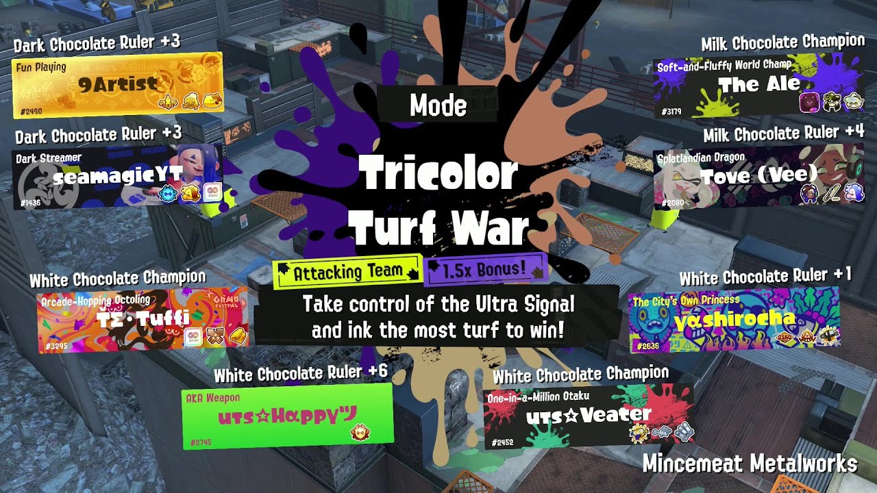 (Longplay) Dark vs. Milk vs. White Chocolate | Tricolor Battles | Splatoon 3