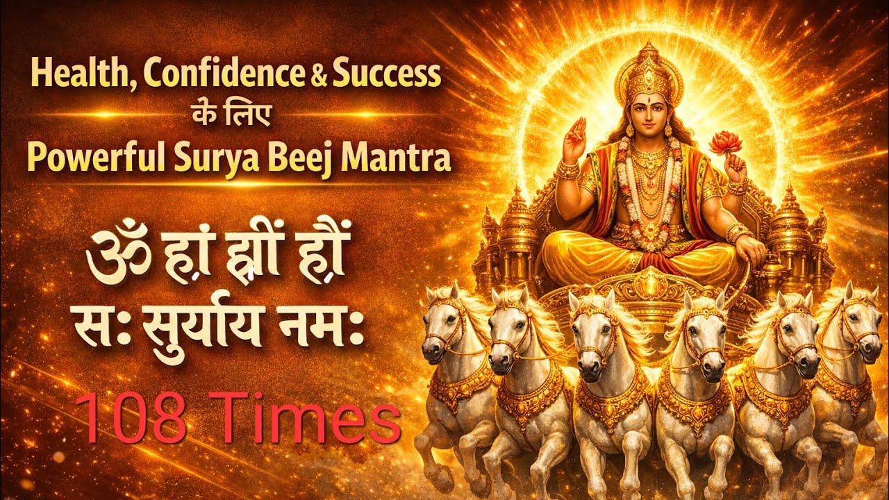 Surya Tantrik Beej Mantra 108 Times | सूर्यग्रह शांति मंत्र | Surya Graha Beej Mantra #suryadev 