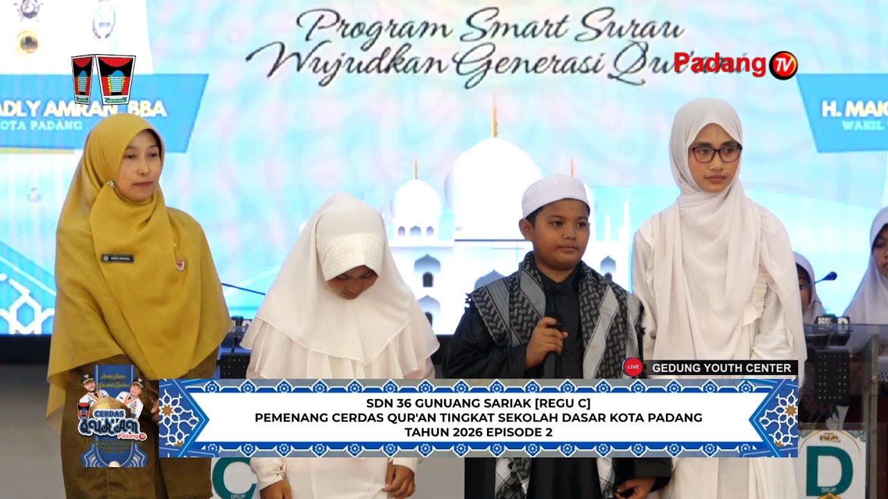 🔴 LIVE : Cerdas Qur'an Tingkat Sekolah Dasar/Sederajat Kota Padang Tahun 2026 Episode 2