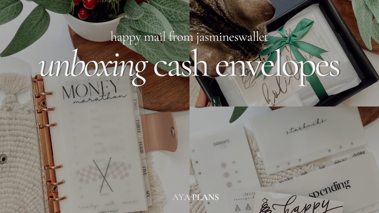 NEW Cash Envelopes and Savings Challenges from JasminesWallet | Unboxing Happy Mail!
