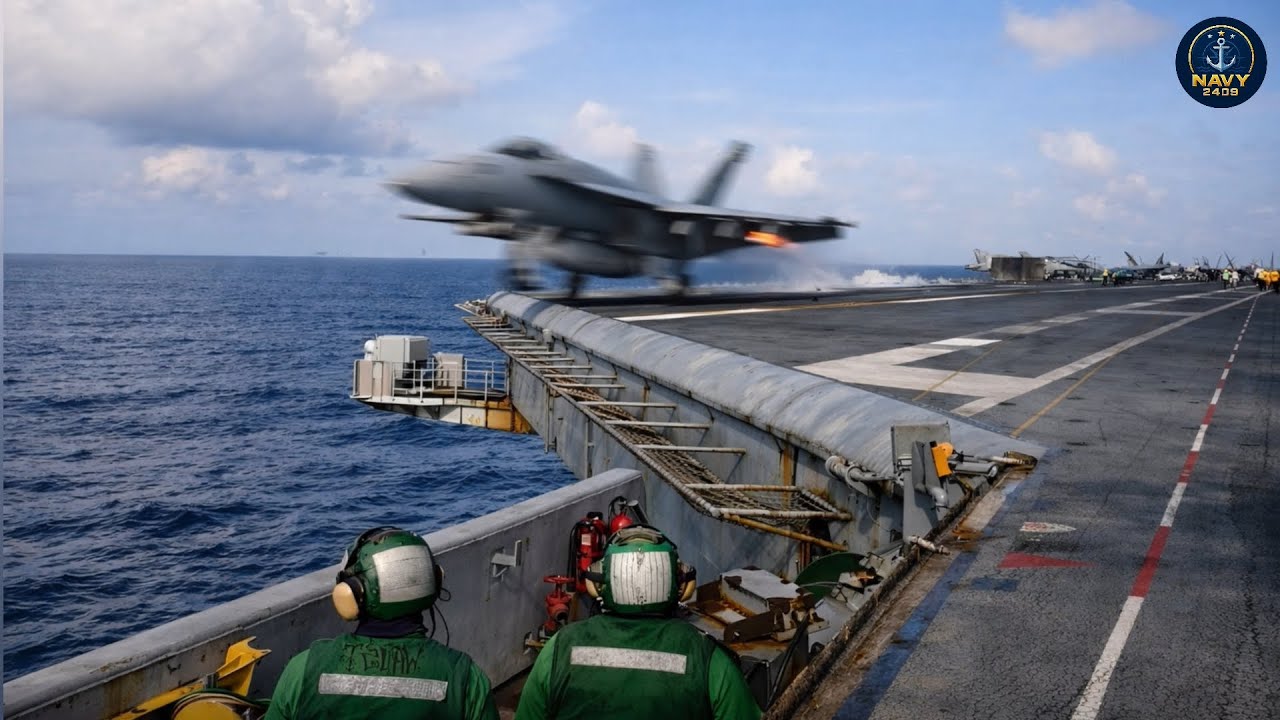 • F/A-18 Super Hornets catapult launch aboard USS Nimitz — V.6 | NAVY 2409