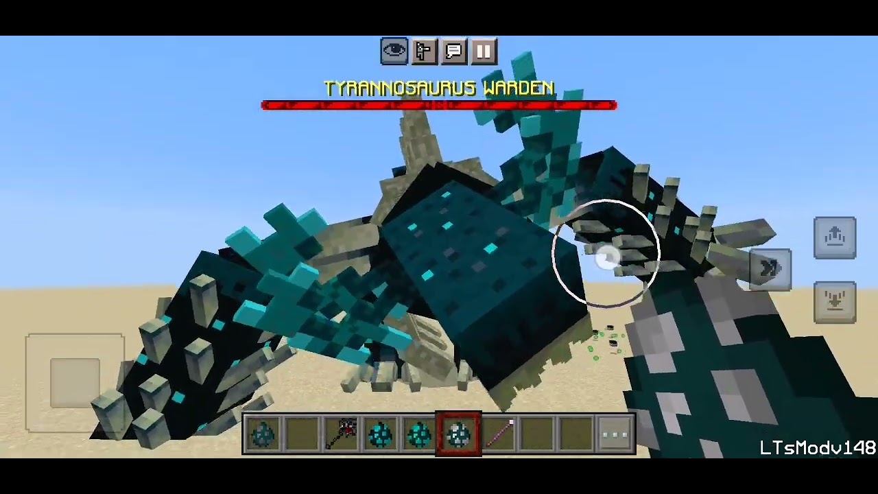 Hybrid warden vs zorden, zyden and Tyrannosaurus warden (minecraft mob battle)