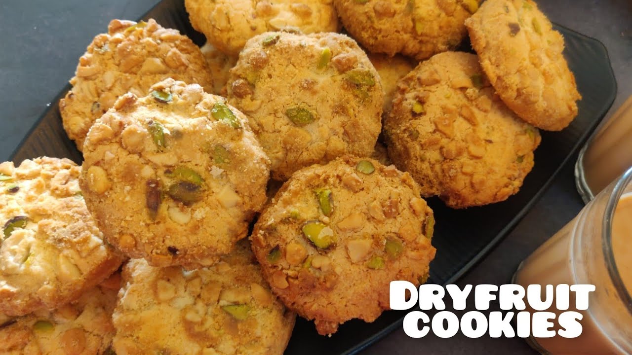 Dry fruits cookies||  dry fruits cookies without oven and butter|| dryfruit  custard cookies