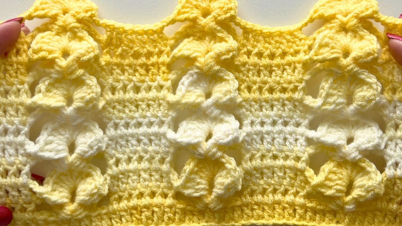 Crochet : PUNTO en RELIEVE Combinado