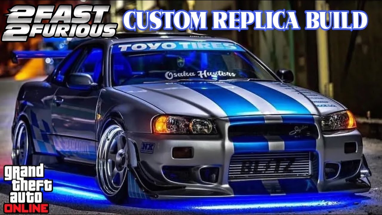 🔴Brian's '2Fast 2Furious' Skyline R35 GT-R - Elegy RH8 Custom REPLICA BUILD! In 1440p(2K)|GTA Online