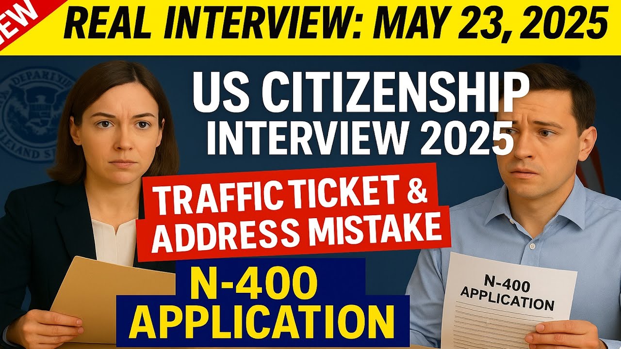 US Citizenship Interview May 23, 2025 &ndash; A Traffic Ticket & Address Mistake on N-400 application