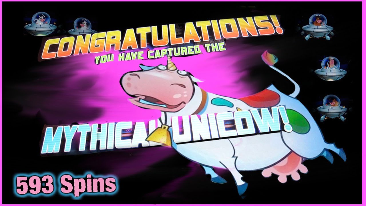 ★How I finally got the UNICOW and 593 spins on INVADERS ATTACK from the PLANET MOOLAH  Big HAND PAY!