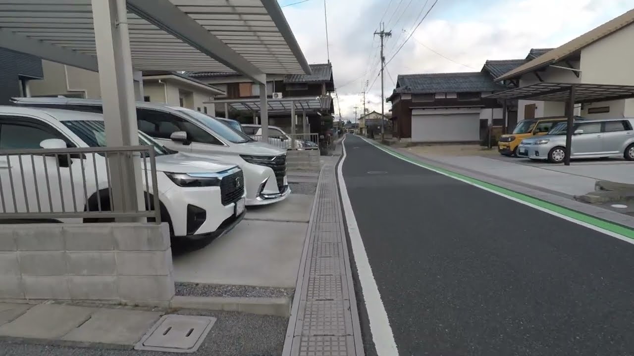 東近江市 御代参街道4号線 車の通り抜け状況 令和8年2月28日 (土) 朝 今堀町 今崎町 中野町