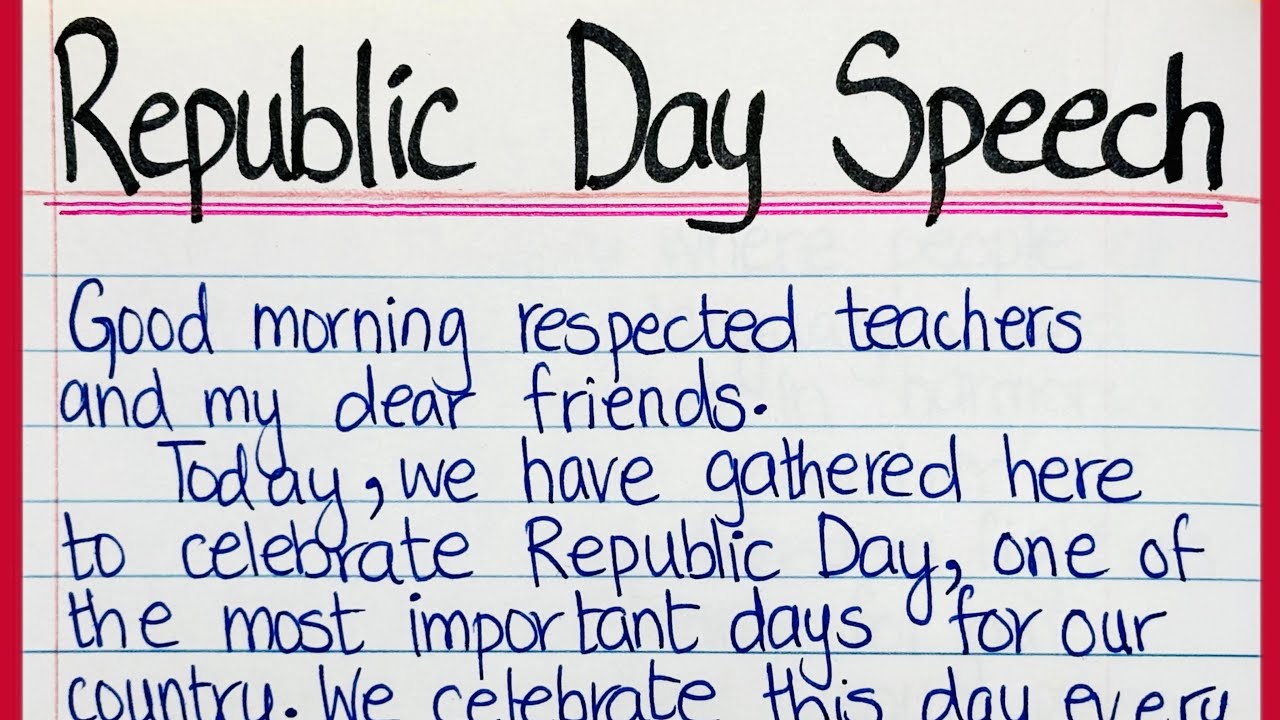 Republic Day Speech In English | Short Speech On Republic Day In English |