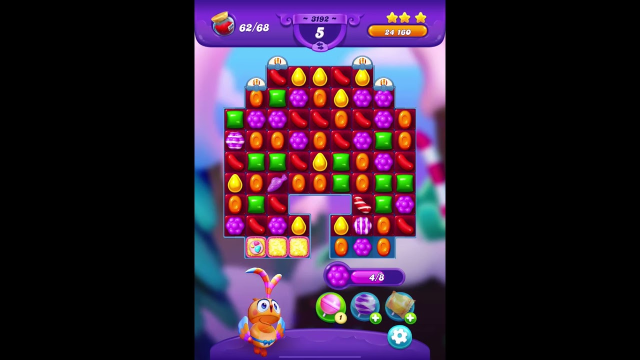 Hard level 3192, ⭐️⭐️⭐️ ranked No.3 #candycrushfriends #candycrush #games 