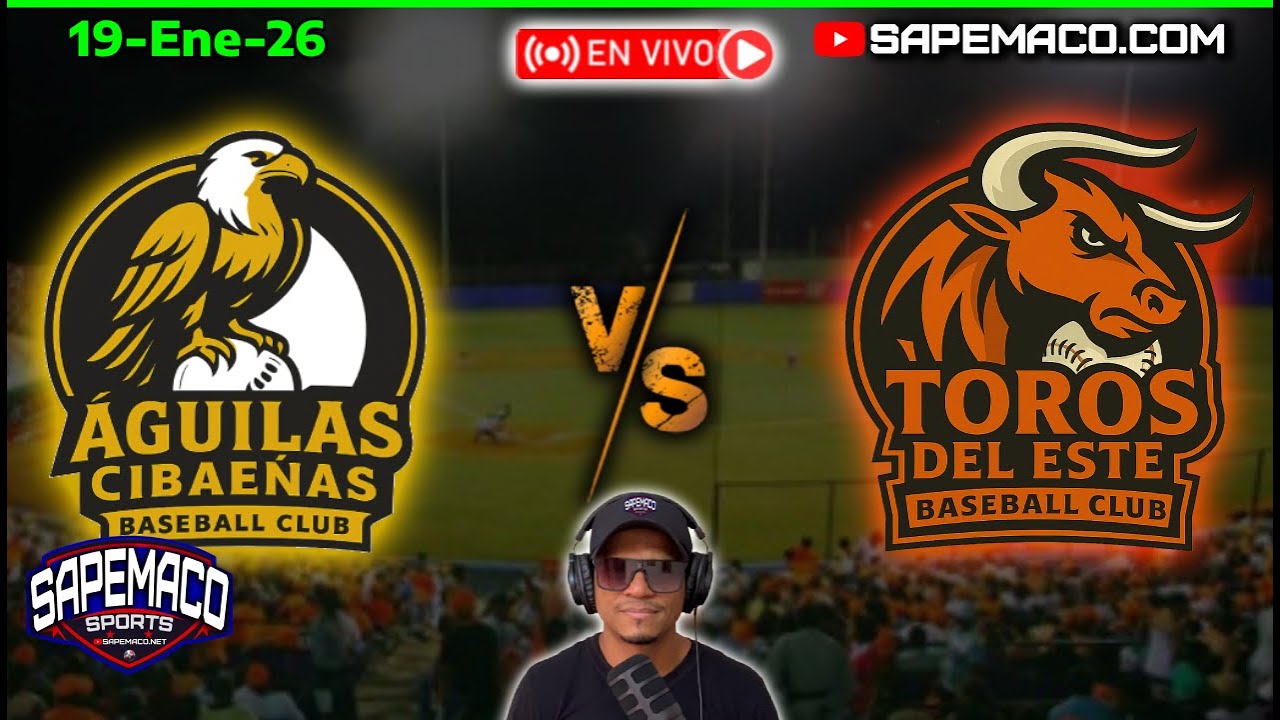 AGUILAS vs TOROS, Narrando LIDOM En Vivo (19-Ene-26)