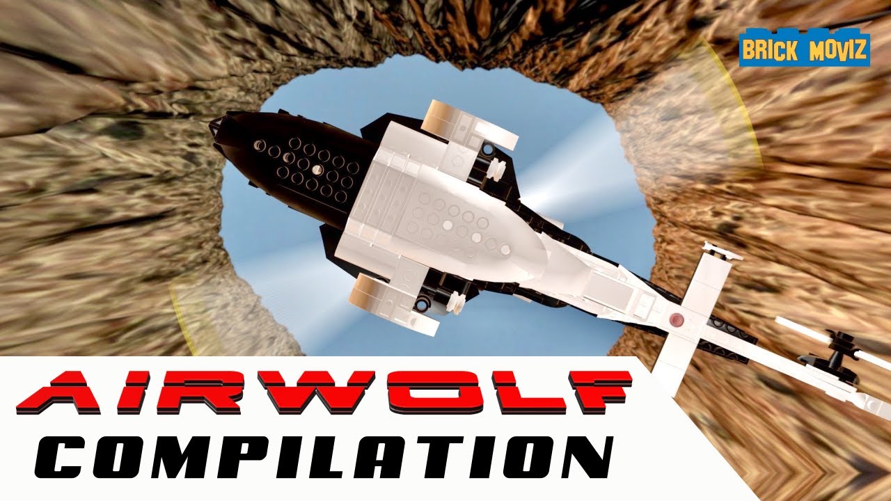 Lego Airwolf - 3 Full Episodes - Amazing Lego Story Stop Motions and CGI !