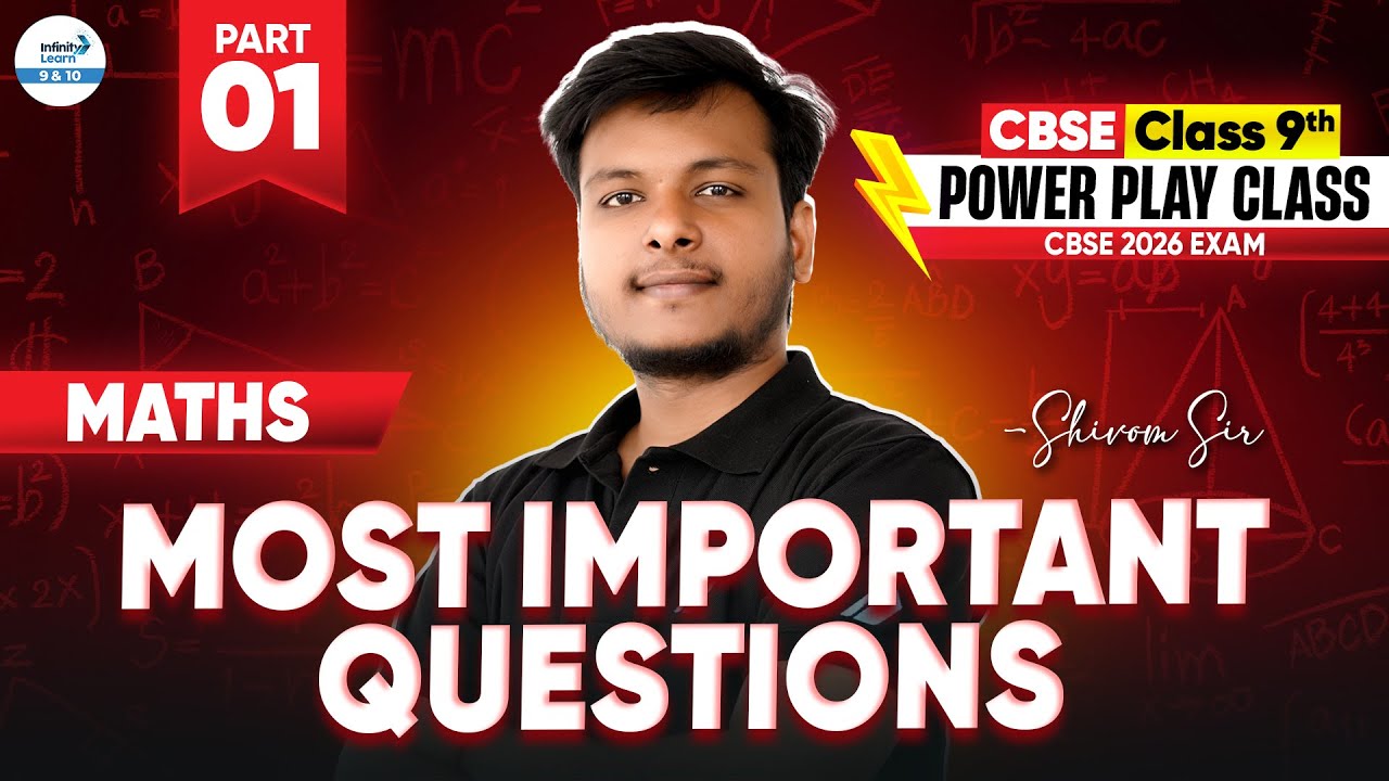 🚀 Class 9th MATHS Most Important Questions | Part 1 | Score More Marks | CBSE 2026 Prep #Maths
