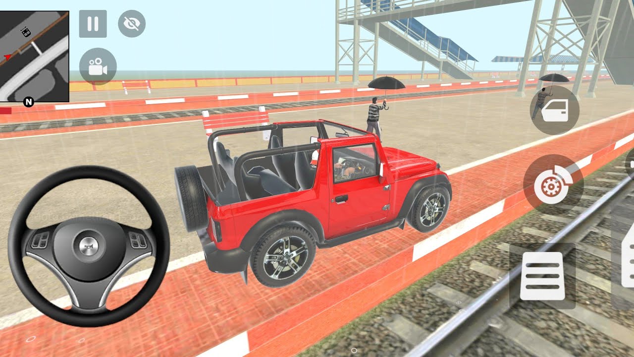 Offroad Jeep Rain Drive at Railway Station | Police vs Franklin Fight | Android Gameplay