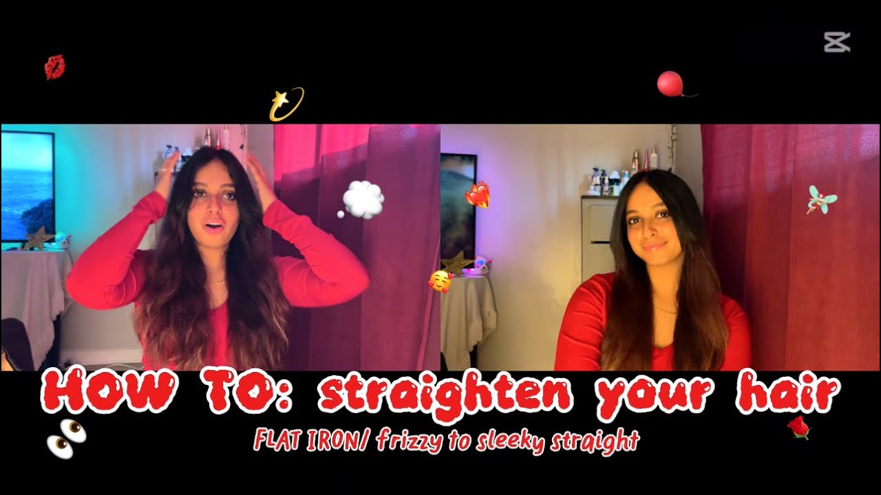 HOW TO: Straighten your hair with a flat iron/ tips & tricks ✨ 